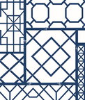 NextWall Peel & Stick Garden Trellis Navy Blue Wallpaper
