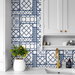 NextWall Peel &amp; Stick Garden Trellis Navy Blue Wallpaper thumbnail image 3 of 4
