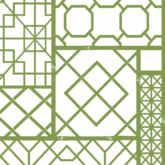 NextWall Peel &amp; Stick Garden Trellis Spring Green Wallpaper image 1 of 4