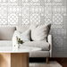 NextWall Peel &amp; Stick Garden Trellis Harbor Grey Wallpaper thumbnail image 3 of 4