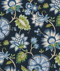 NextWall Peel & Stick Jacobean Blossom Floral Midnight Blue Wallpaper