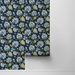 NextWall Peel &amp; Stick Jacobean Blossom Floral Midnight Blue Wallpaper thumbnail image 2 of 4