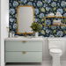 NextWall Peel &amp; Stick Jacobean Blossom Floral Midnight Blue Wallpaper thumbnail image 3 of 4