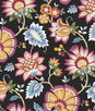 NextWall Peel & Stick Jacobean Blossom Floral Cosmic Black Wallpaper