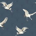 NextWall Peel & Stick Cranes Denim Blue Wallpaper