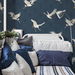 NextWall Peel &amp; Stick Cranes Denim Blue Wallpaper thumbnail image 3 of 4