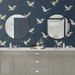 NextWall Peel &amp; Stick Cranes Denim Blue Wallpaper thumbnail image 4 of 4