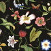 NextWall Peel & Stick Summer Garden Floral Jet Black Wallpaper