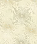 NextWall Peel & Stick Starburst Geo Ivory & Metallic Gold Wallpaper