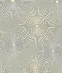 NextWall Peel & Stick Starburst Geo Silversmoke & Metallic Gold Wallpaper