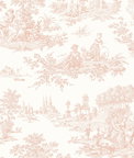 NextWall Peel & Stick Chateau Toile Blush Wallpaper