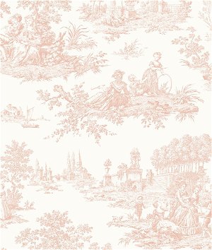 NextWall Peel & Stick Chateau Toile Blush Wallpaper