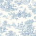 NextWall Peel & Stick Chateau Toile Blue Bell Wallpaper