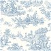 NextWall Peel &amp; Stick Chateau Toile Blue Bell Wallpaper thumbnail image 1 of 4
