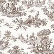 NextWall Peel & Stick Chateau Toile Sable Brown Wallpaper