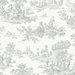 NextWall Peel & Stick Chateau Toile Argos Grey Wallpaper