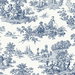 NextWall Peel & Stick Chateau Toile Navy Blue Wallpaper