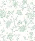 NextWall Peel & Stick Jasmine Chinoiserie Seaglass Wallpaper
