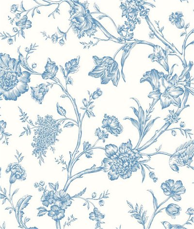 NextWall Peel & Stick Jasmine Chinoiserie Carolina Blue Wallpaper