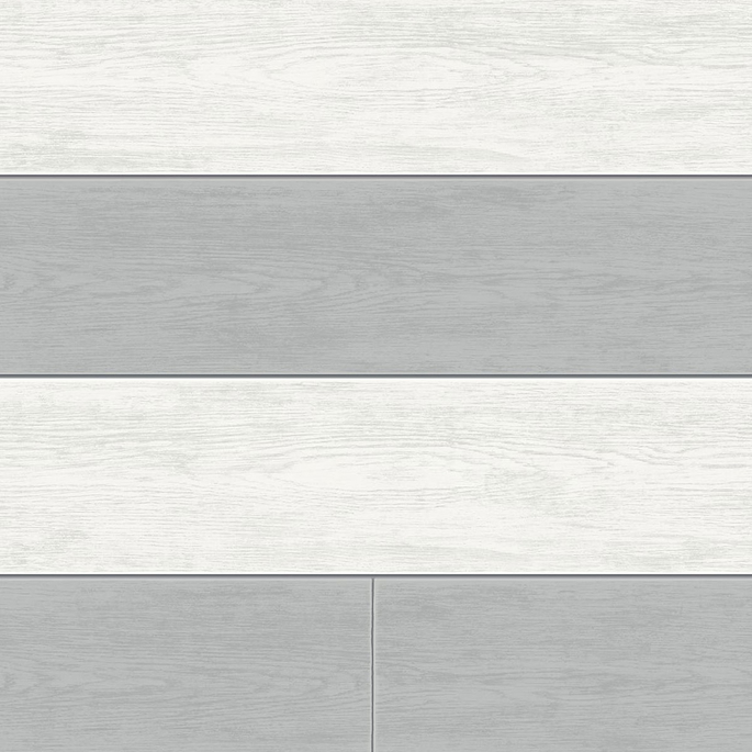 NextWall Peel &amp; Stick Two Toned Shiplap Argos Grey Wallpaper image 1 of 4