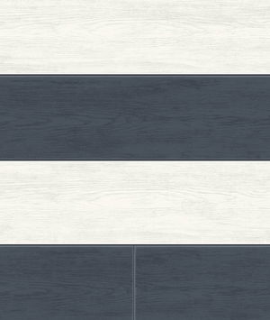NextWall Peel & Stick Two Toned Shiplap Navy Blue Wallpaper