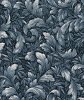 NextWall Peel & Stick Acanthus Trail Navy Blue Wallpaper