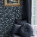 NextWall Peel &amp; Stick Acanthus Trail Navy Blue Wallpaper thumbnail image 4 of 4