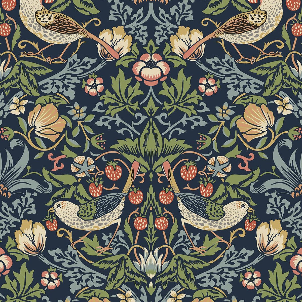 限定セールをすべて NextWall Peel Wallpaper Blue Midnight Garden Aves Stick & 絵画