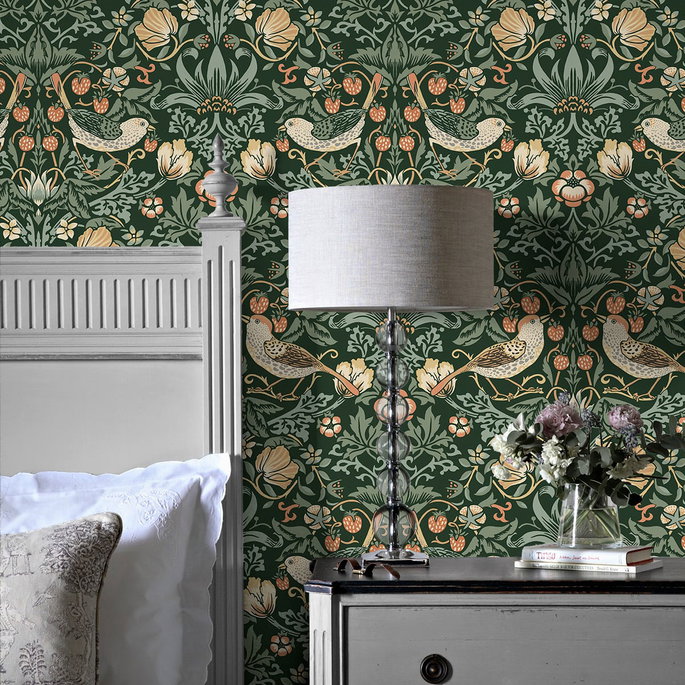 NextWall Peel &amp; Stick Aves Garden Forest Green Wallpaper image 4 of 4