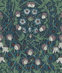 NextWall Peel & Stick Tulip Garden Deep Ocean & Purple Haze Wallpaper