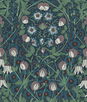 NextWall Peel & Stick Tulip Garden Deep Ocean & Purple Haze Wallpaper