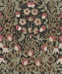 NextWall Peel & Stick Tulip Garden Ebony & Red Clay Wallpaper