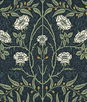 NextWall Peel & Stick Stenciled Floral Navy & Sage Wallpaper