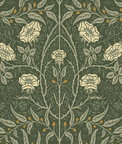 NextWall Peel & Stick Stenciled Floral Evergreen Wallpaper