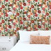 NextWall Peel &amp; Stick Garden Dance Ruby &amp; Hunter Green Wallpaper thumbnail image 3 of 4