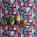 NextWall Peel &amp; Stick Garden Dance Navy &amp; Magenta Wallpaper thumbnail image 3 of 4