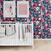 NextWall Peel &amp; Stick Garden Dance Navy &amp; Magenta Wallpaper thumbnail image 4 of 4