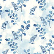 NextWall Peel & Stick Woodland Walk Marine Blue Wallpaper
