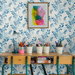 NextWall Peel &amp; Stick Woodland Walk Marine Blue Wallpaper thumbnail image 3 of 4