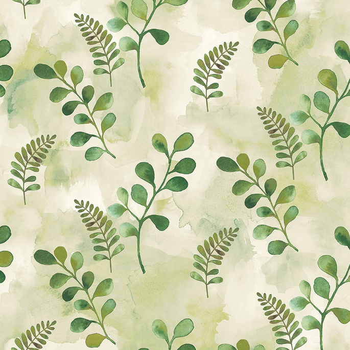 NextWall Peel &amp; Stick Woodland Walk Summer Fern Wallpaper image 1 of 4