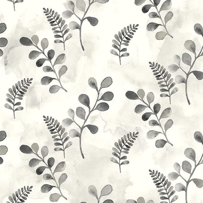 NextWall Peel &amp; Stick Woodland Walk Steel Grey  Wallpaper image 1 of 4