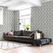 NextWall Peel &amp; Stick Zen Geo Onyx &amp; Metallic Silver Wallpaper thumbnail image 4 of 4