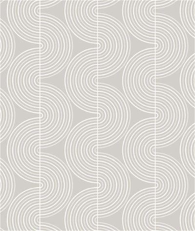NextWall Peel & Stick Zen Geo Alloy Grey Wallpaper