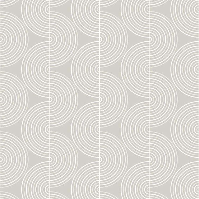 NextWall Peel &amp; Stick Zen Geo Alloy Grey Wallpaper image 1 of 4