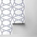 NextWall Peel &amp; Stick Crossroads Geo Navy Blue Wallpaper thumbnail image 2 of 3