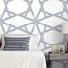 NextWall Peel &amp; Stick Crossroads Geo Navy Blue Wallpaper thumbnail image 3 of 3