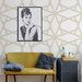 NextWall Peel &amp; Stick Crossroads Geo Metallic Gold Wallpaper thumbnail image 3 of 4