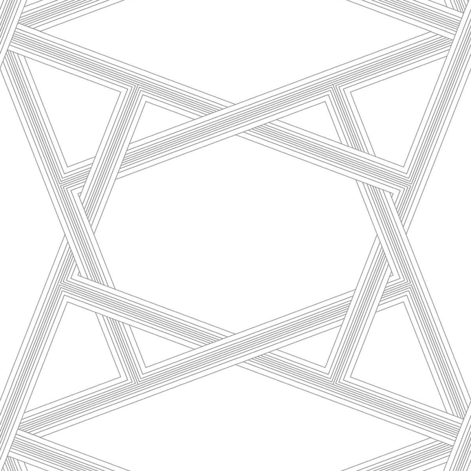NextWall Peel &amp; Stick Crossroads Geo Metallic Silver Wallpaper image 1 of 4