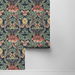 NextWall Peel &amp; Stick Primrose Floral Denim Blue &amp; Auburn Wallpaper thumbnail image 2 of 4