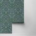 NextWall Peel &amp; Stick Victorian Garden Prussian Blue &amp; Moss Green Wallpaper thumbnail image 2 of 4
